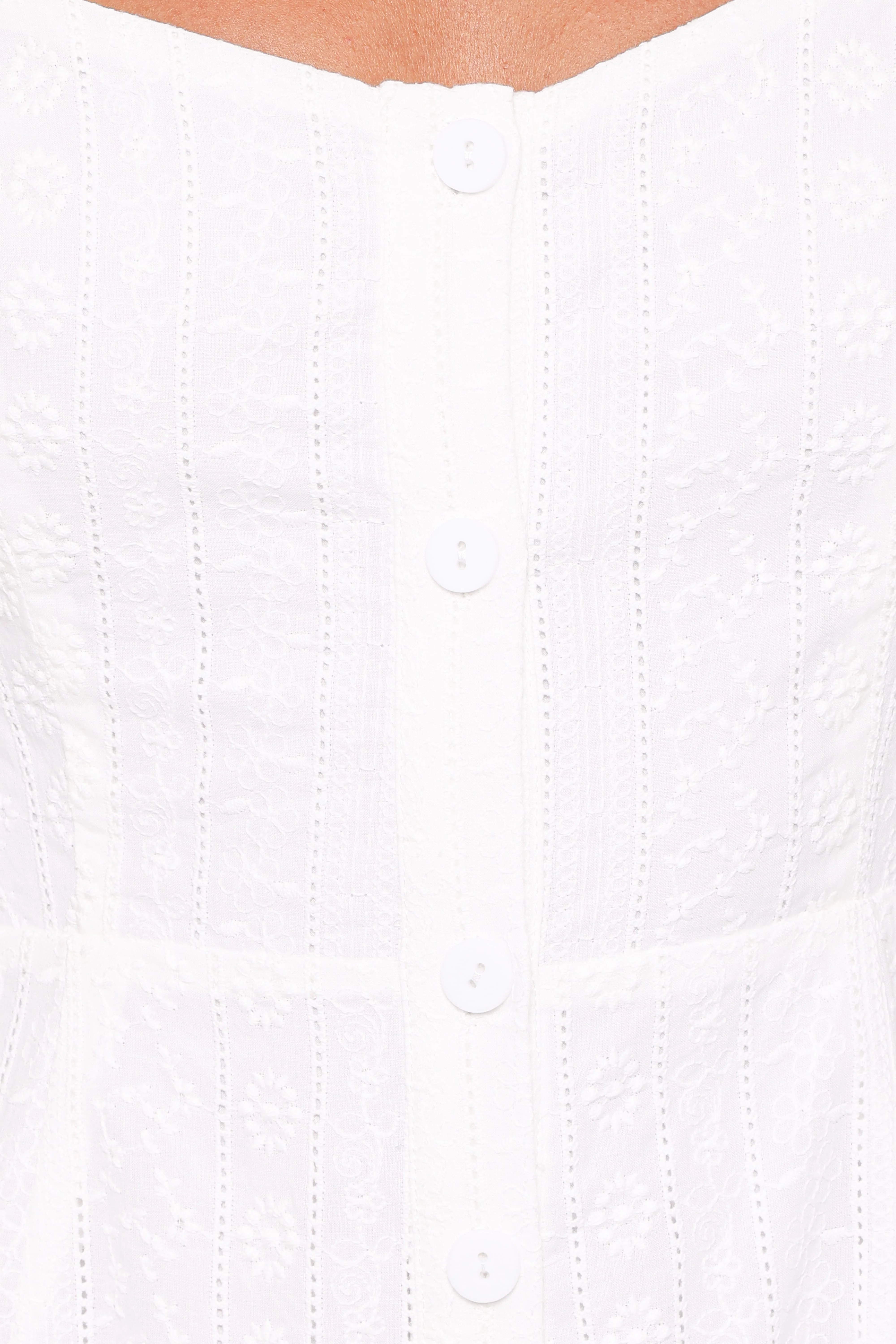 Reesa Romper - White Embroidery