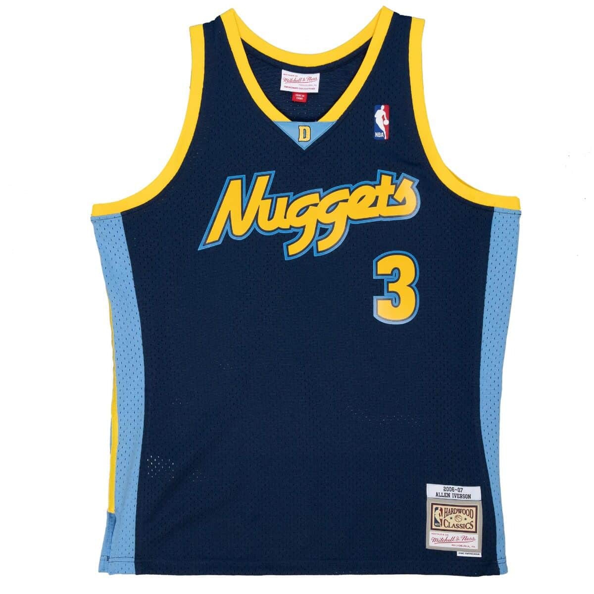 Allen Iverson #3 Denver Nuggets 2006-07 Mitchell & Ness Swingman NBA Jersey Navy