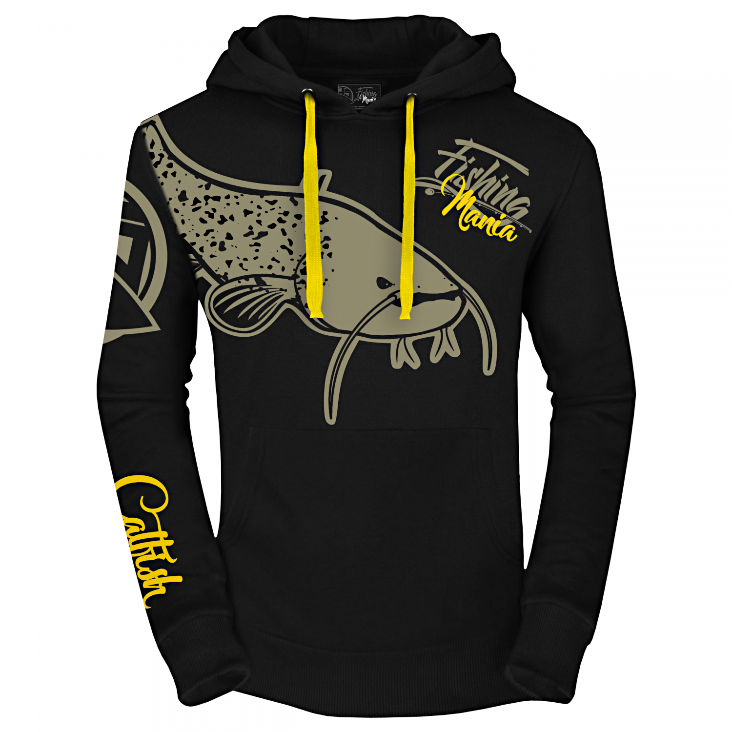 Hotspot Fishing Mania CatFish Hoodie Men (Black)