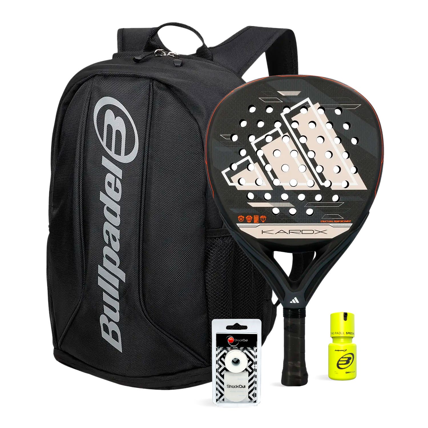 PACK ADIDAS KARDEX BLACK BAG BULLPADEL DRY GRIP