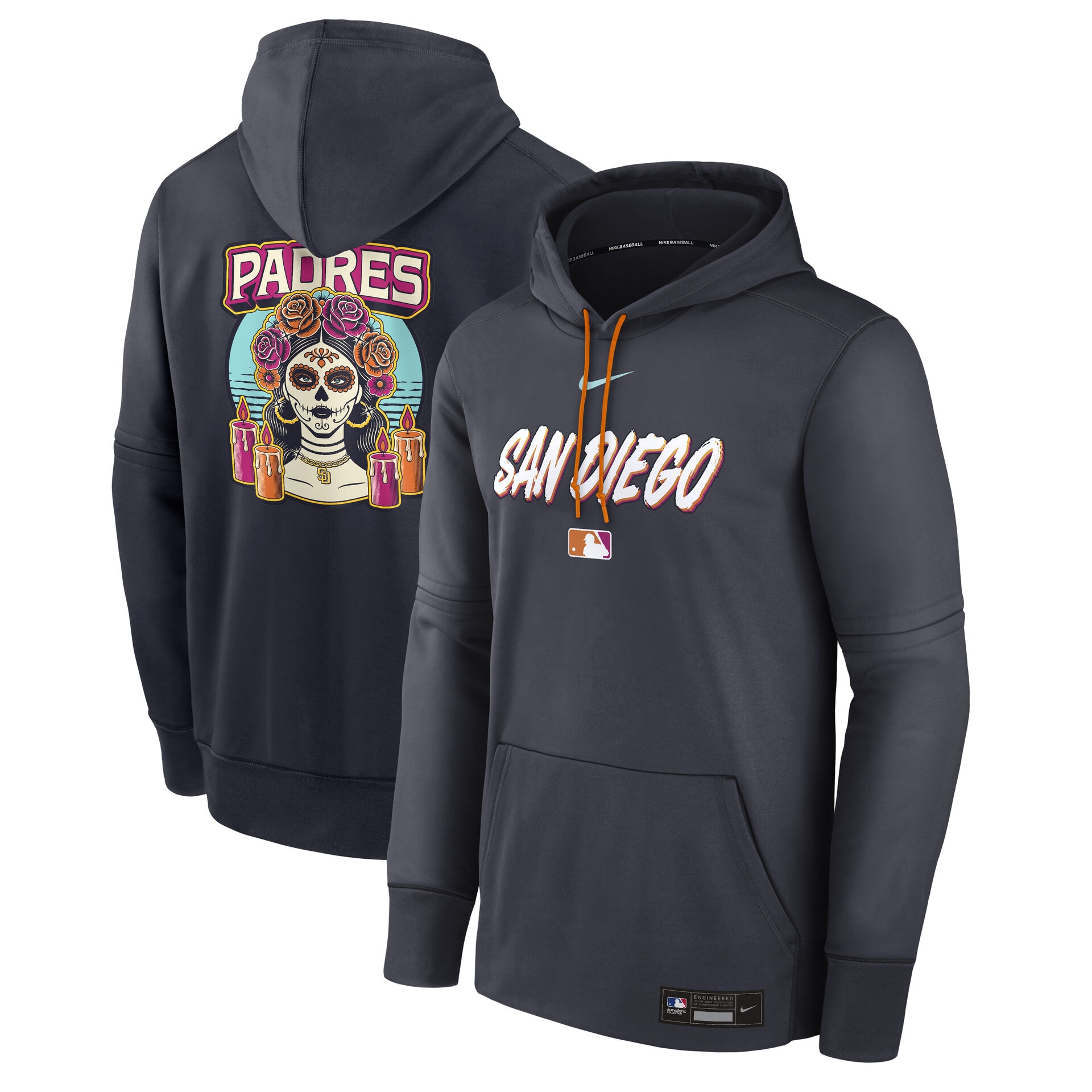 San Diego Padres City Connect 2026 MLB Authentic Therma Hoodie Navy