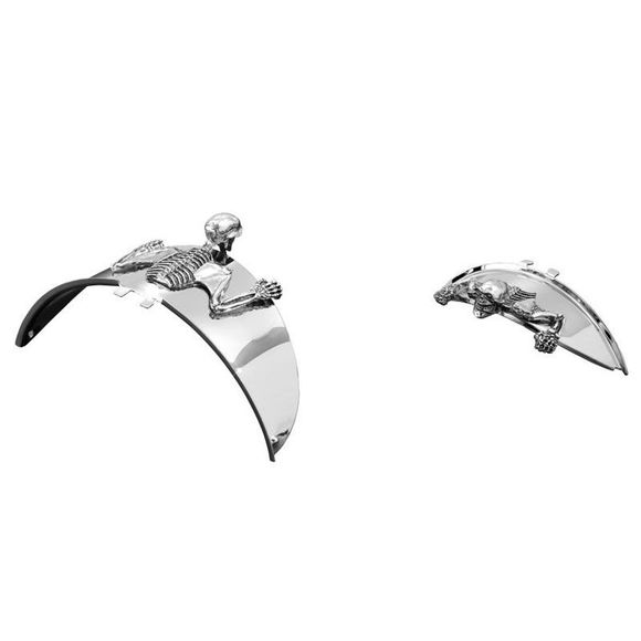 Highway Hawk Emblem 100mm Skull Headlight Visor Sticker Universal - GrayRef: HIG0196 / 66-071