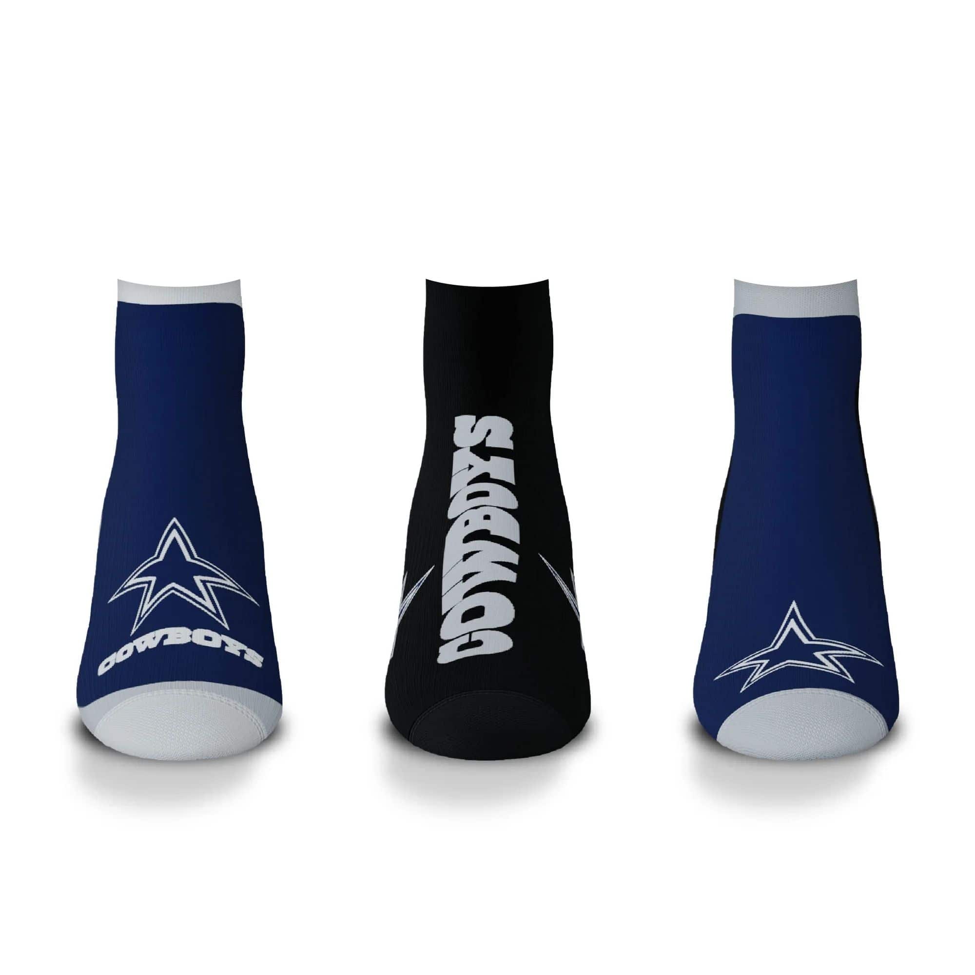 Dallas Cowboys No Show NFL Socks 3-Pack