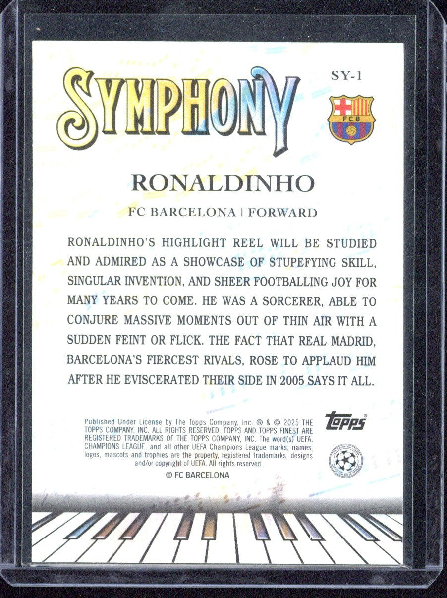 2024-25 Topps Chrome Finest UCC Ronaldinho Symphony /75 #SY-1