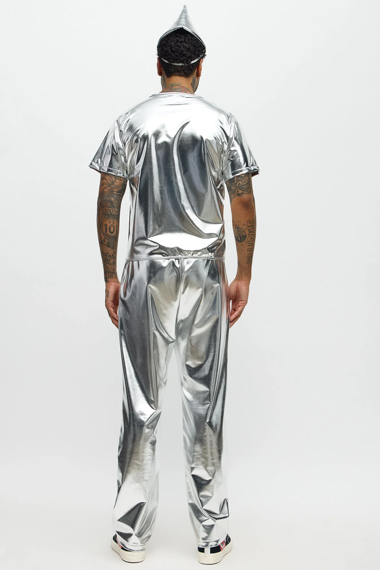 Man Of Tin 4 Piece Halloween Costume - Silver