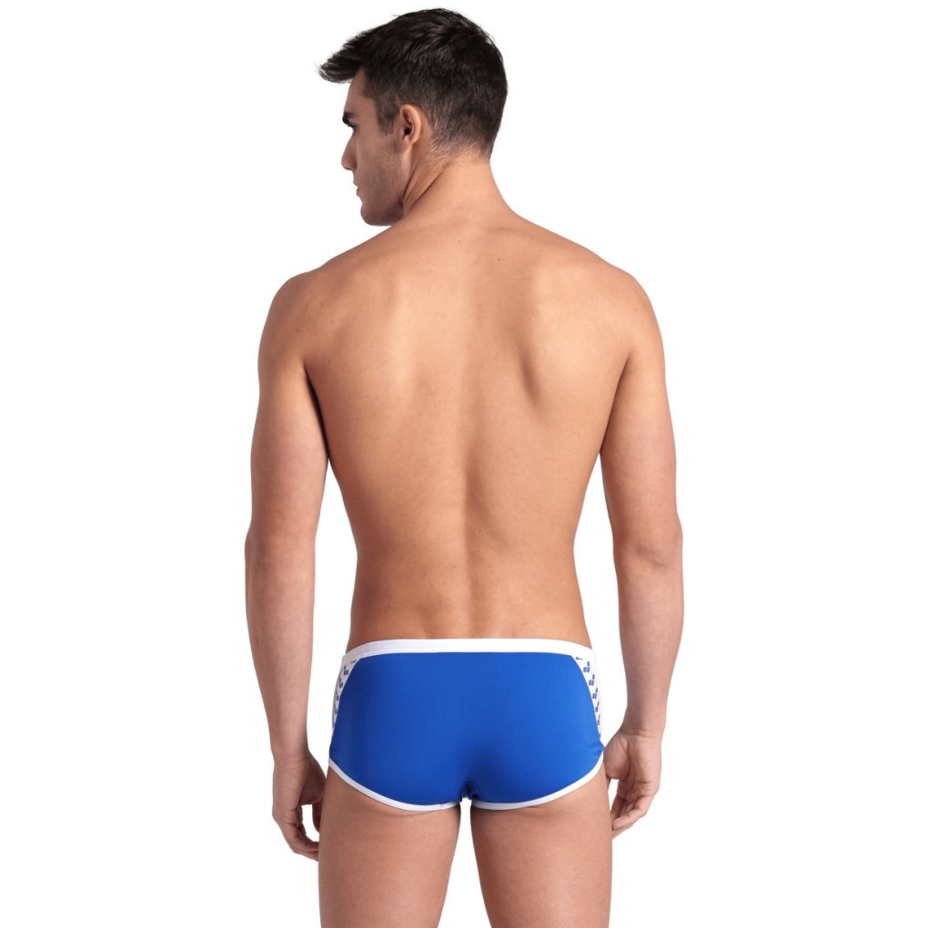 arena Performance Icons Solid Low-Waist Swim Shorts Men - Royal/White