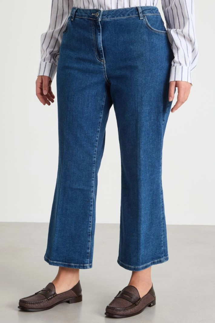 Straight-fit flared jeans - BLUE