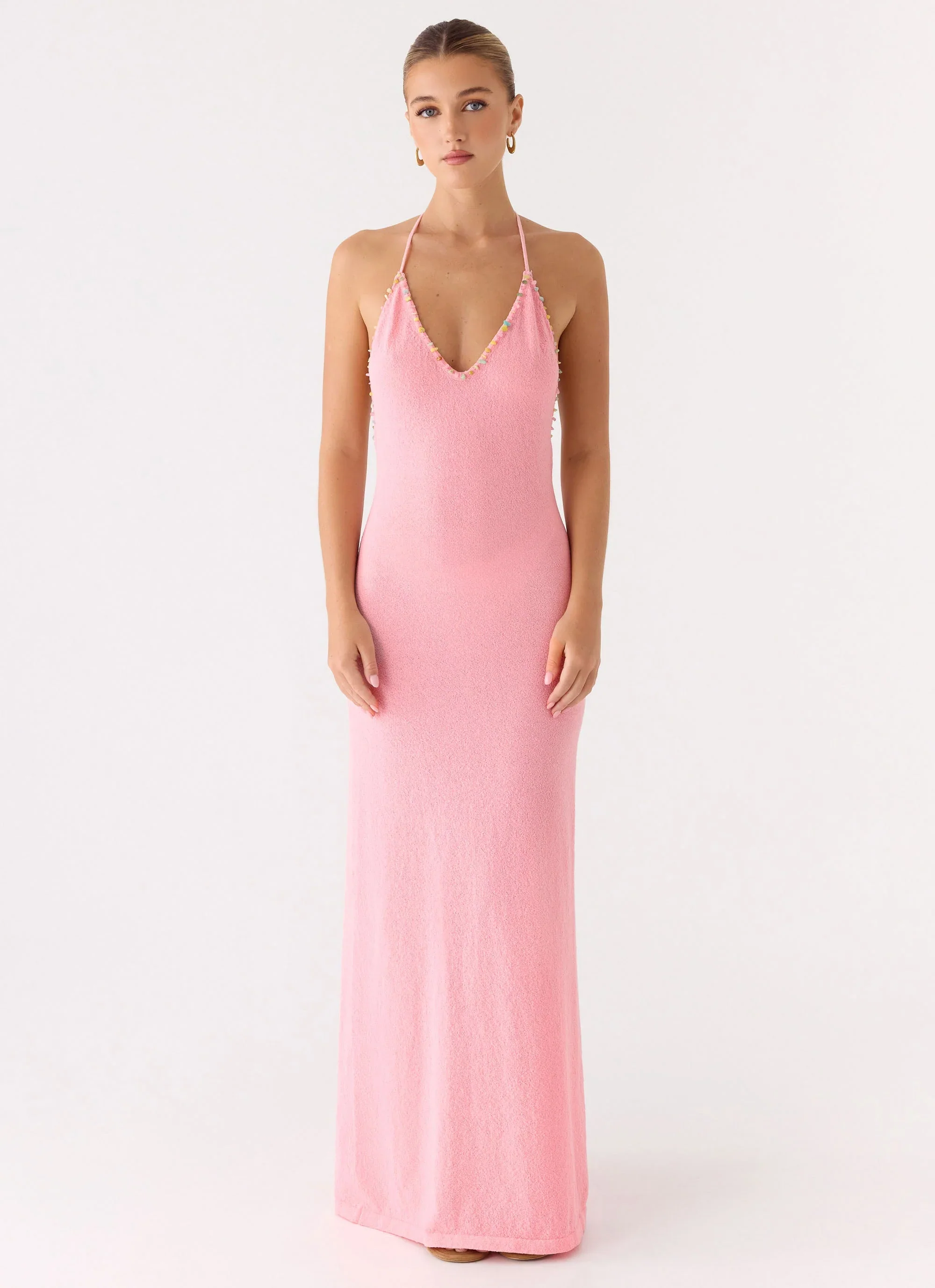 Jianna Knit Maxi Dress - Pink