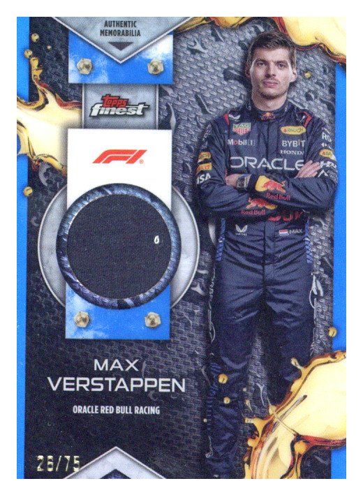 2024 Topps Finest F1 Max Verstappen Formulas Relic Blue 25/75
