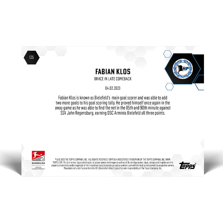 Topps UK - Brace in late comeback - Bundesliga TOPPS NOW® Card #125