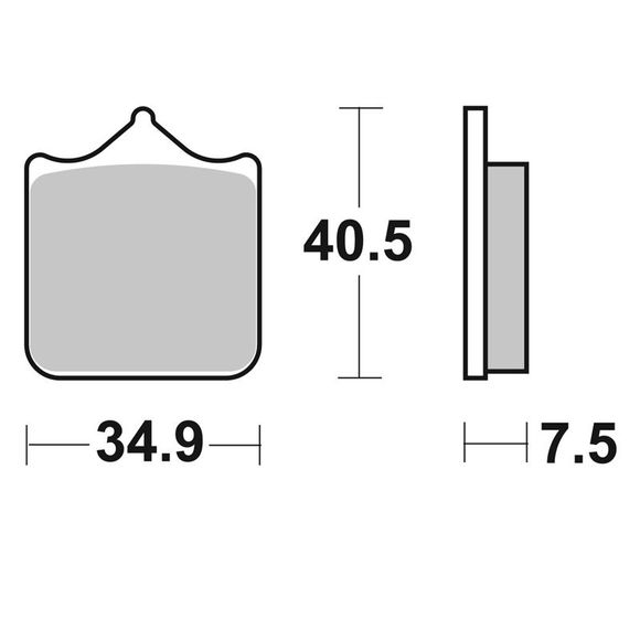 SBS 762HS Sinter Sintered Metal front brake padsRef: 762HS / 762070