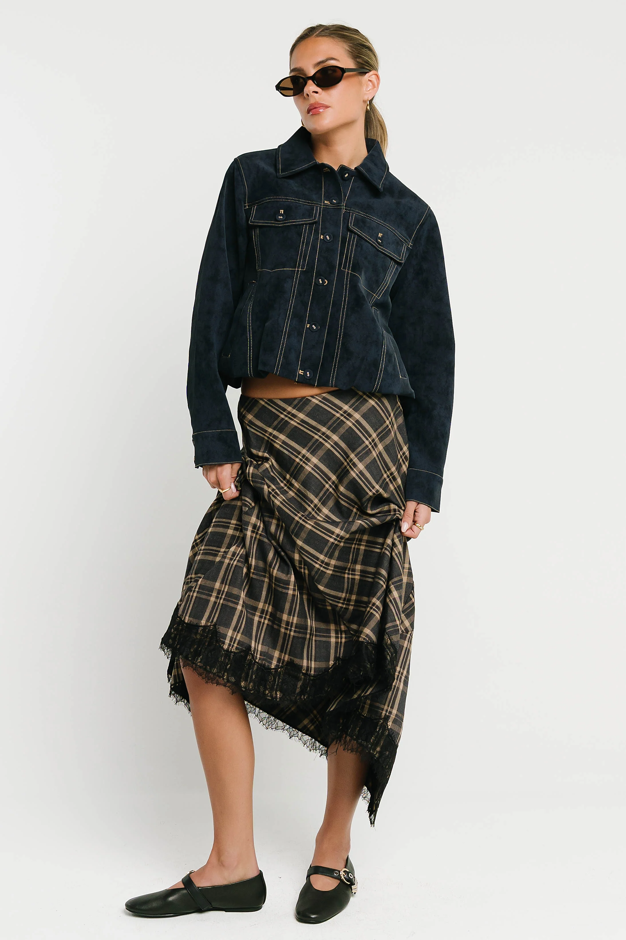 Mercer Contrast Suede Jacket