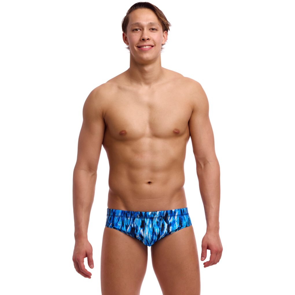 Funky Trunks Seamed Eco Swim Briefs Men - Wing Streak