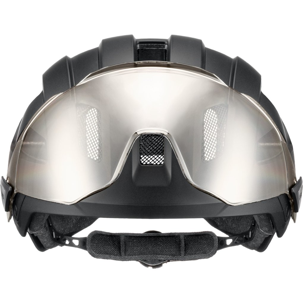 Uvex stride visor Bike Helmet - black matt/ltm. silver