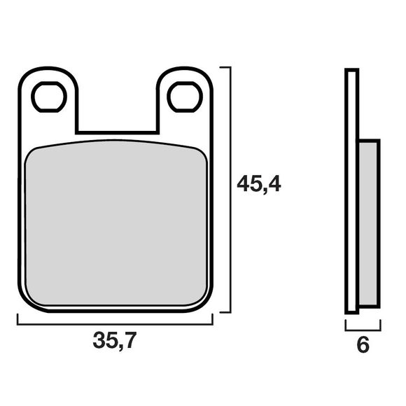 Brembo Organic brake pads front/rear (depending on model)Ref: 07BB1235 / 07BB1205