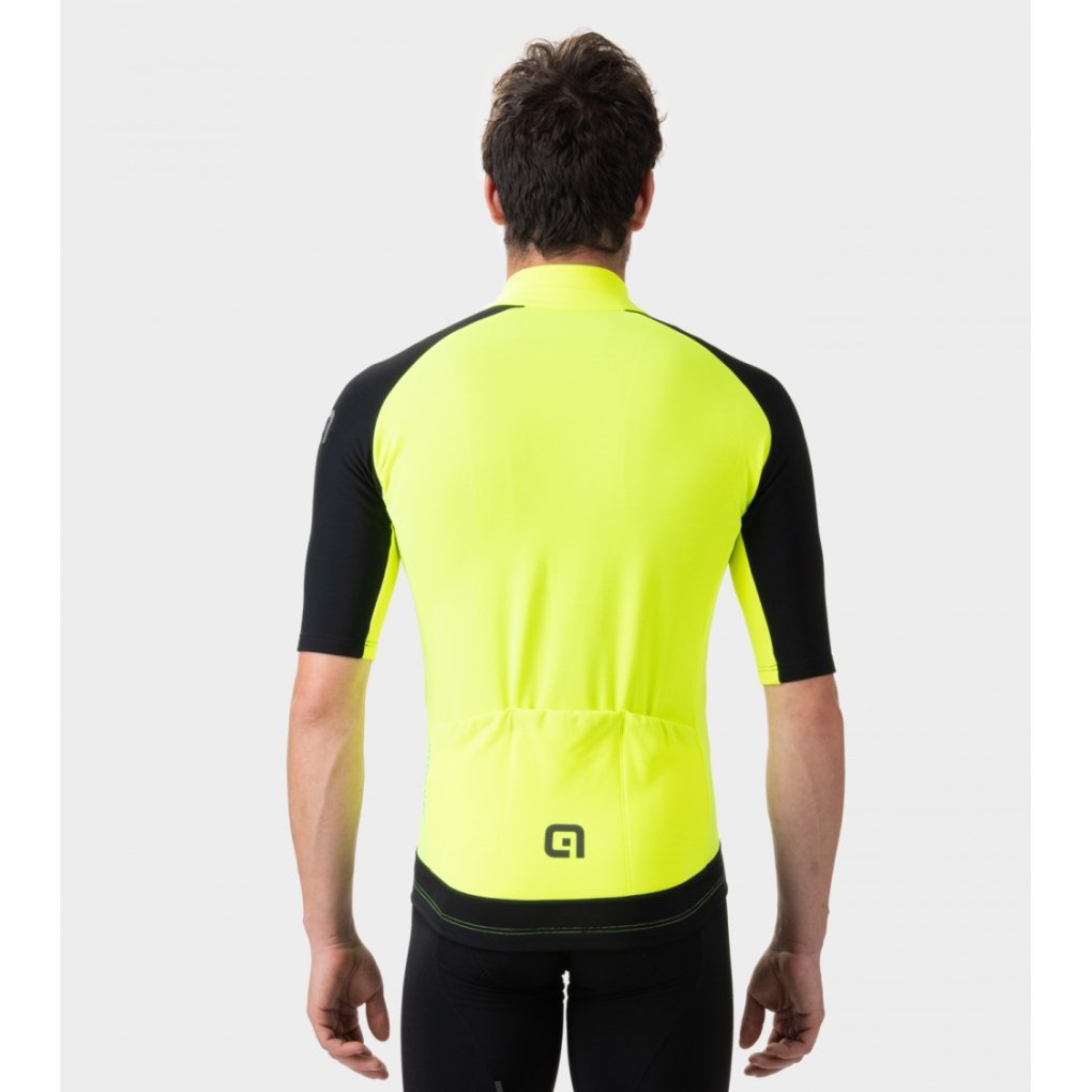 Alé KLIMATIK K-TOUR 2.0 Water-Repellent Short Sleeve Jersey Men - fluo yellow