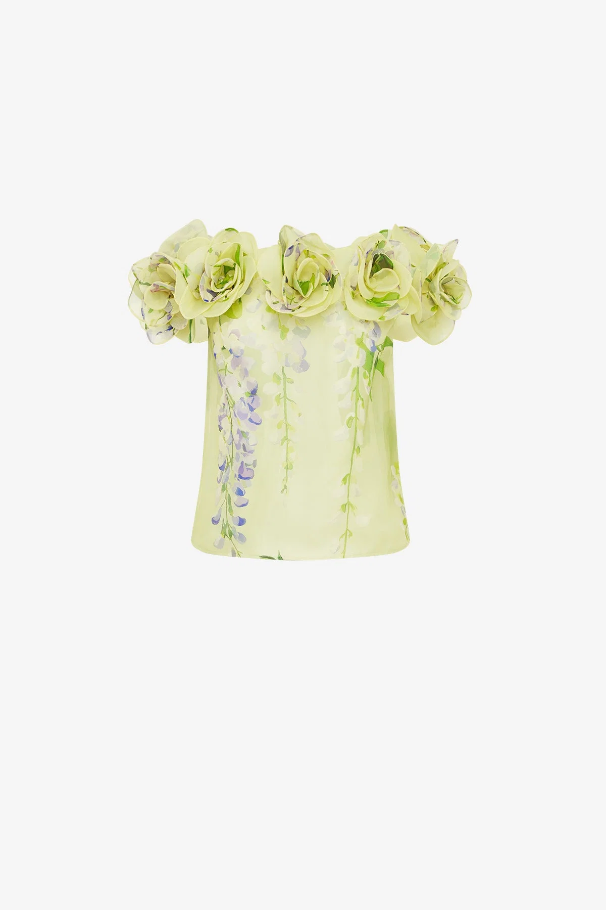 McKayla Off-Shoulder Top - Wisteria Print