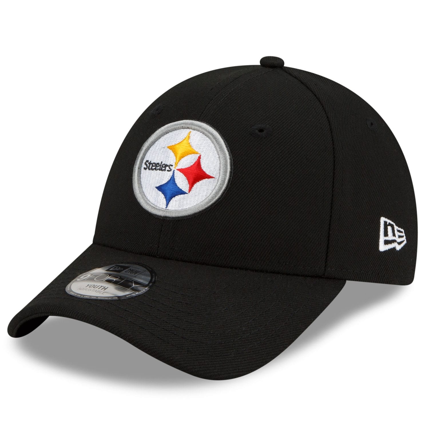 Pittsburgh Steelers NFL Team Logo 9FORTY Adjustable Cap Black (YOUTH)