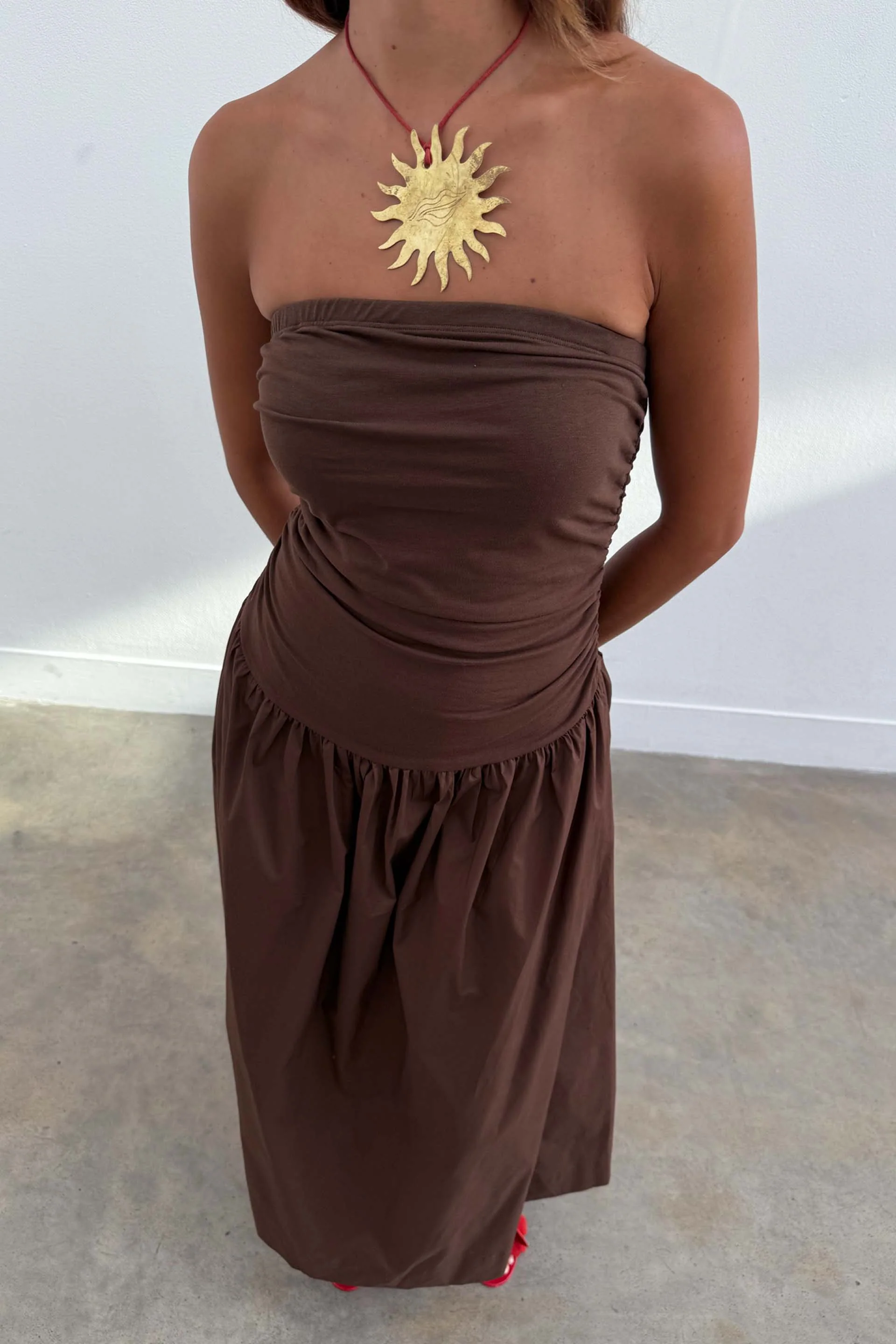 Chocolate Lola Mid-axi Dress