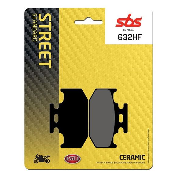 SBS 632HF Organic Rear Brake PadsRef: 632HF / 632000