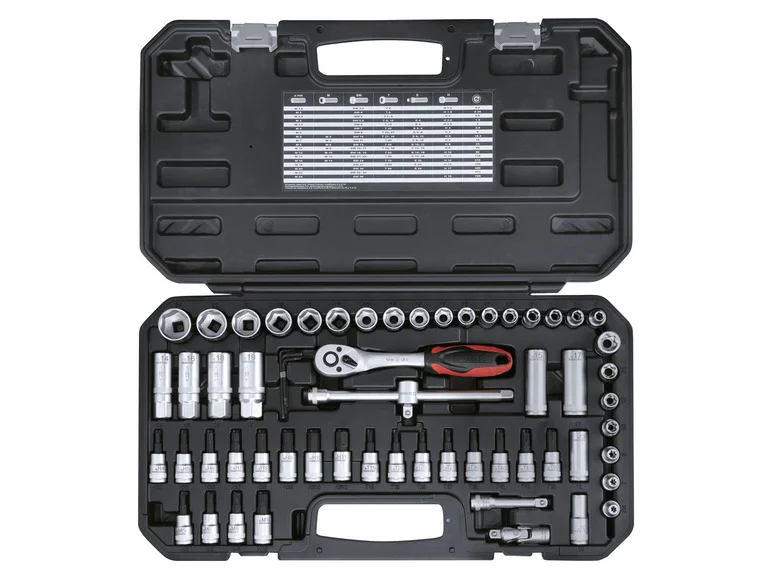 PARKSIDE® Set de douilles et d'embouts 3/8 pouces, 65 pièces
