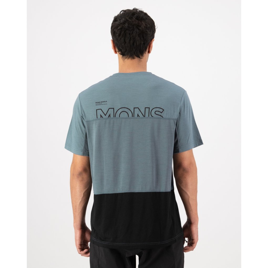 Mons Royale Tarn Merino T-Shirt Men - goblin blue / black