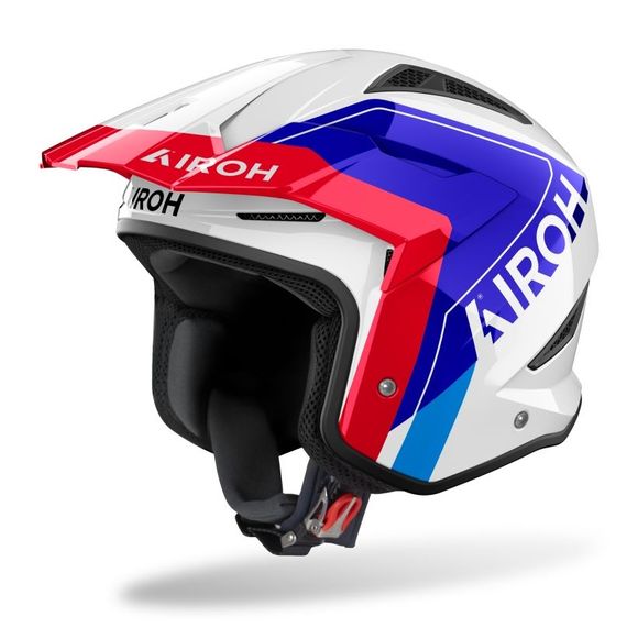 Casque jet Airoh TRR II HUNT - Blanc / BleuRef : AR1514