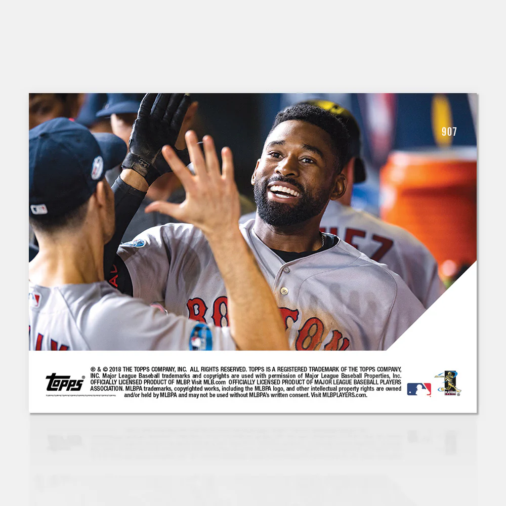 Jackie Bradley Jr. - 10/17/2018 TOPPS NOW® Card 907 - Print Run: 329