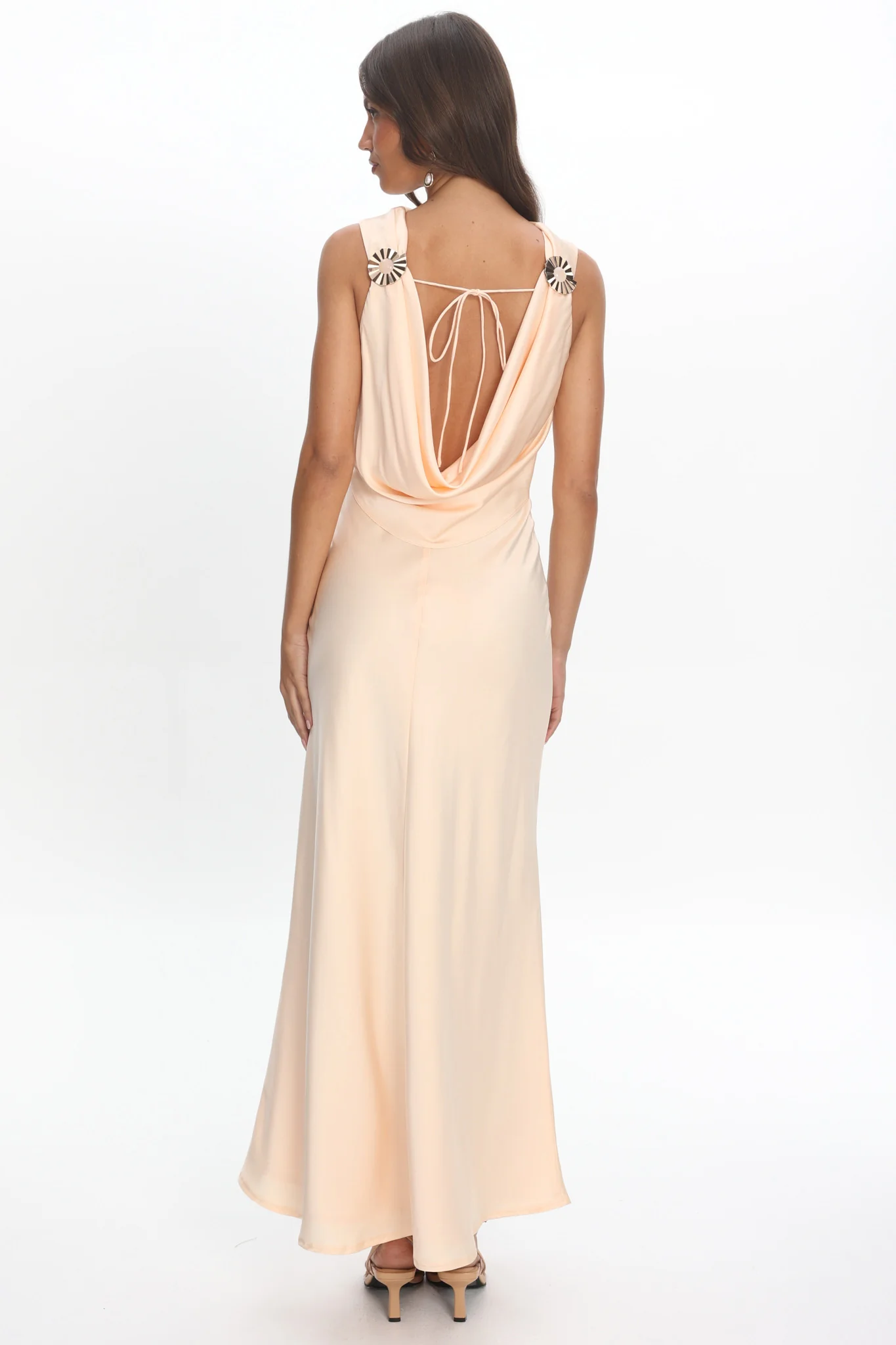 Effie Cowl Back Maxi Dress Cream