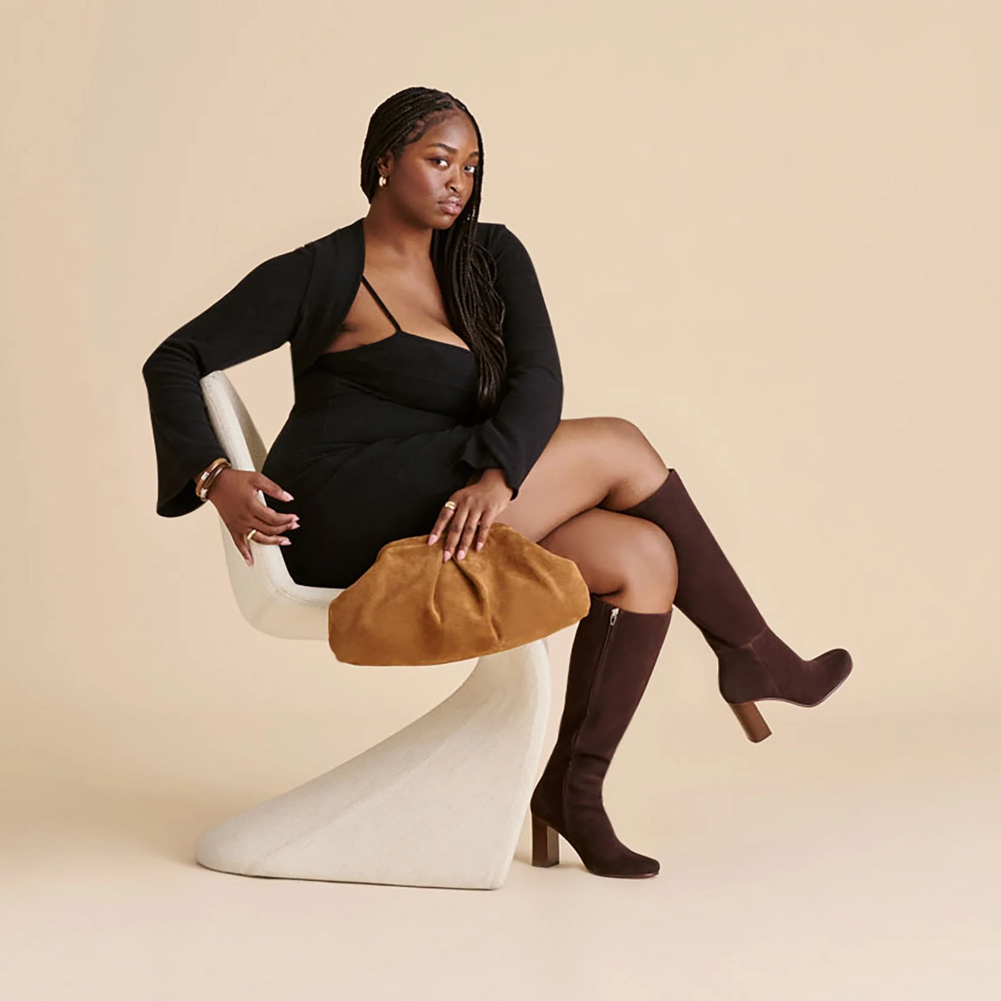HUDSIN WIDE CALF BOOTS MAHOGANY SUEDE