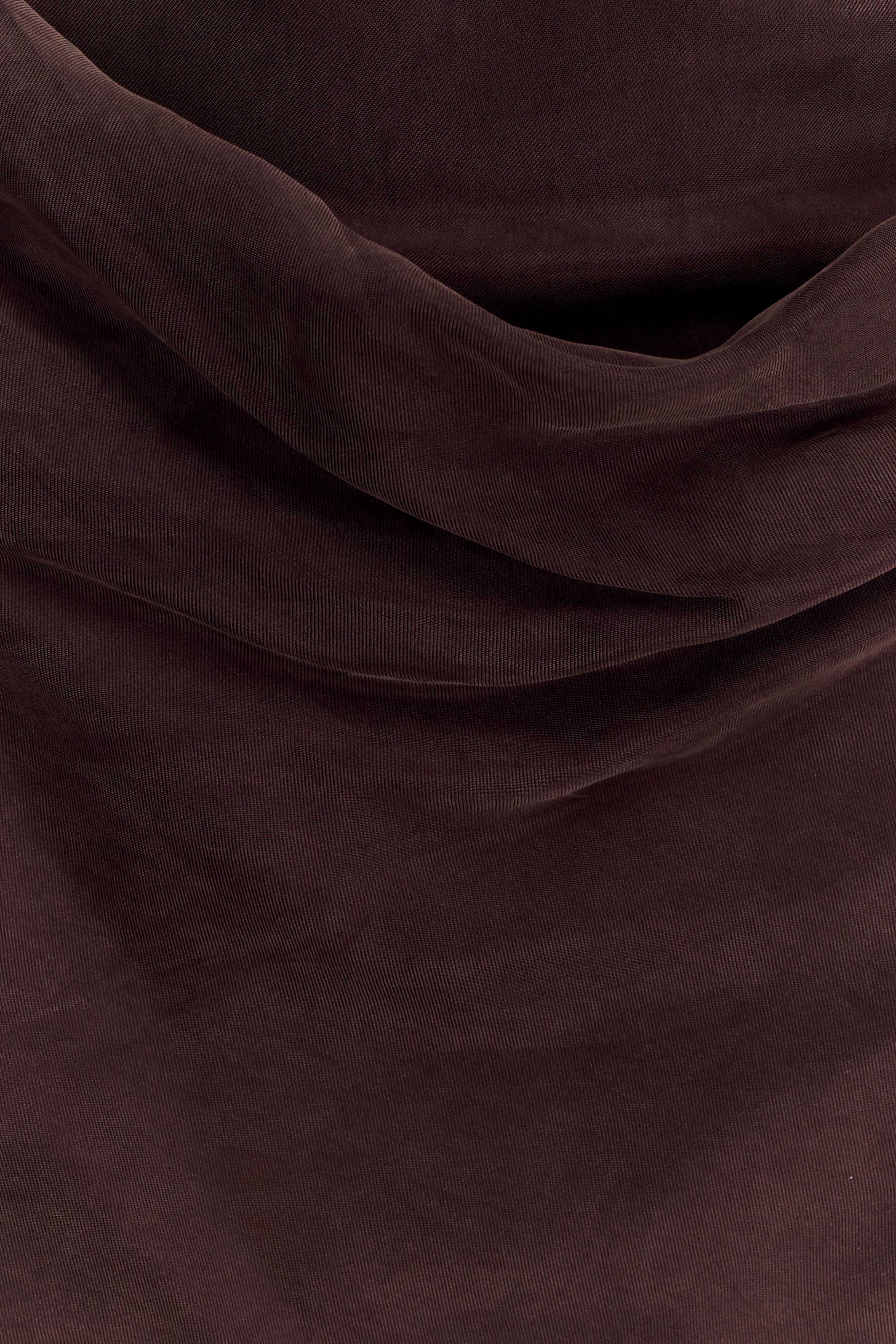 Bexley Draped Mini Dress - Dark Chocolate