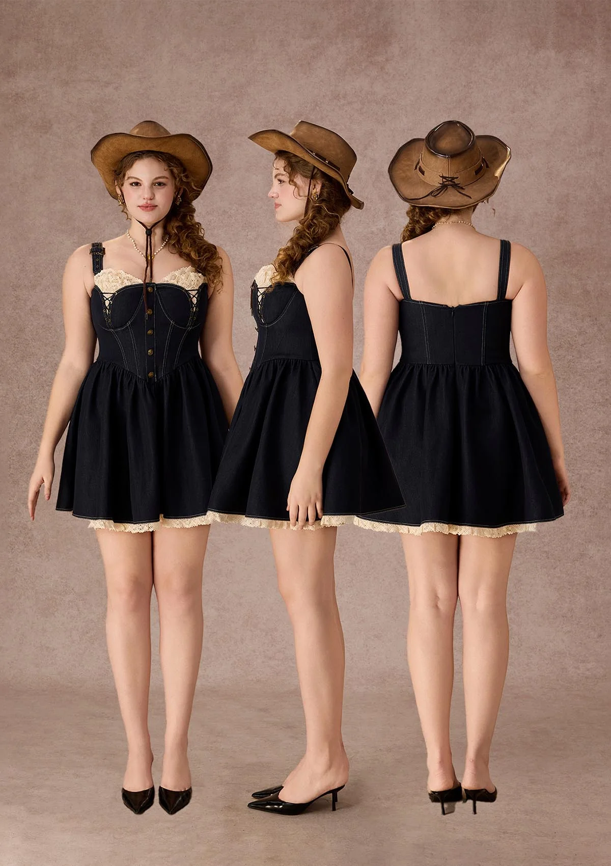 Curve&Plus Berry Buccaneer Dress(Short)
