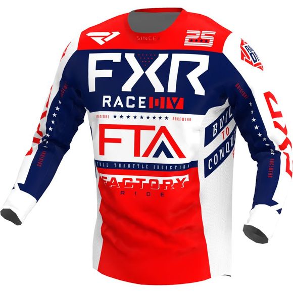 FXR PODIUM GLADIATOR WHITE/RED/NAVY 2022 cross jersey - Red / BlueRef: FXR0153