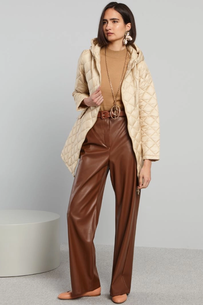 Padded jacket with zip - CHAMPAGNE