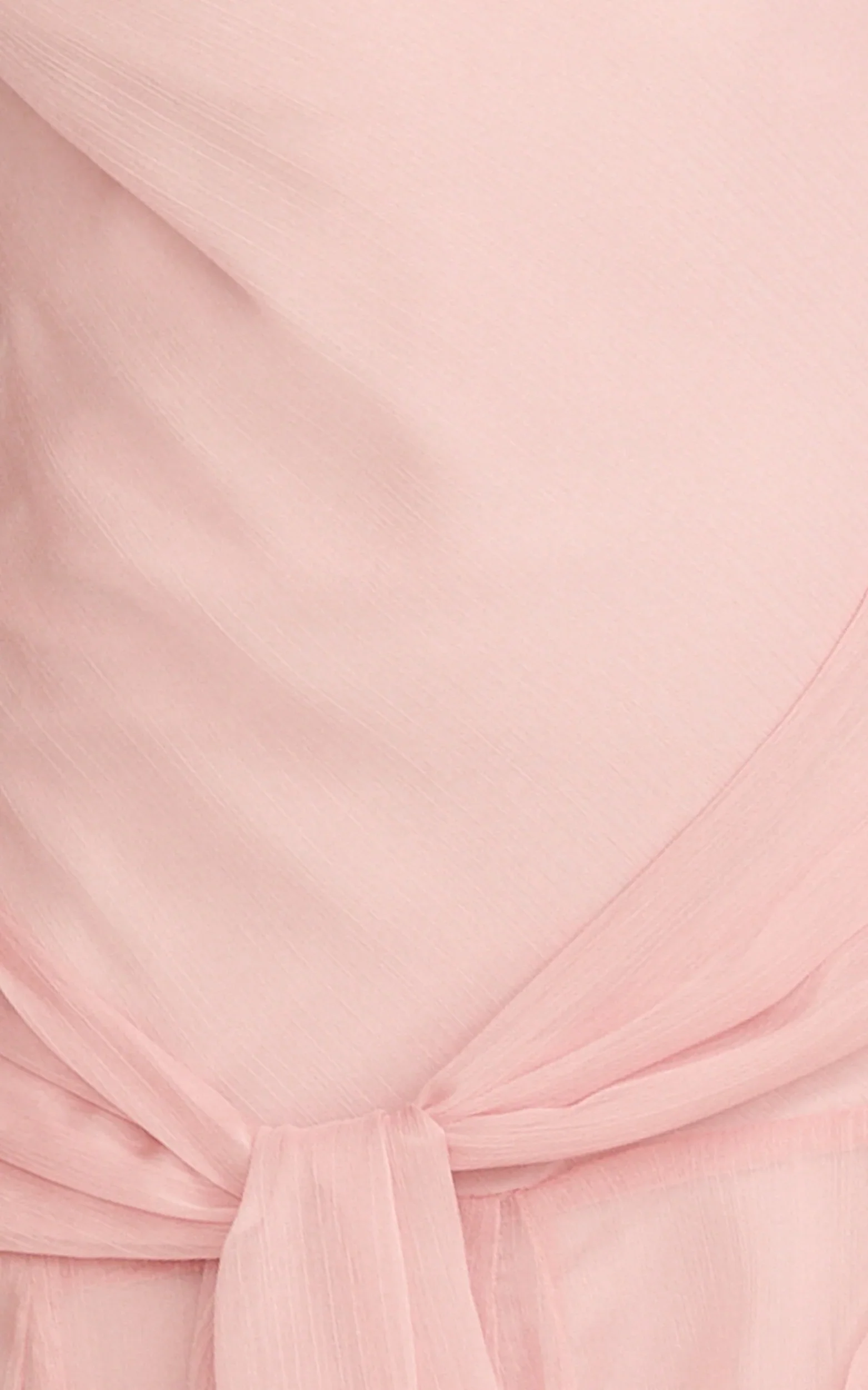 Idris Maxi Dress - Cowl Neck Draped Sash Godet Dress in Soft Pink