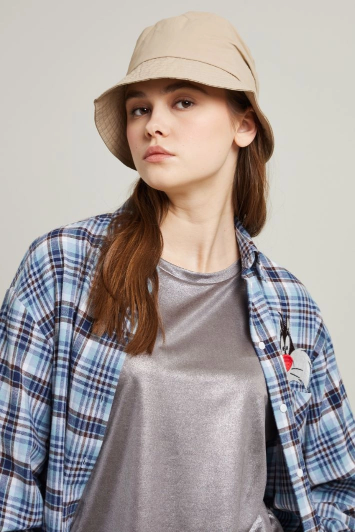 Taffeta bucket hat - BEIGE