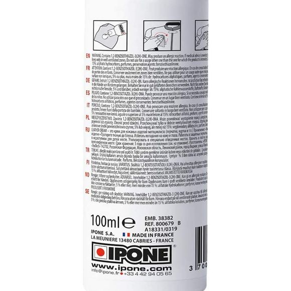 Ipone CARELINE LEATHER CREAM 100ML leather cleanerRef : IP0147 / 800679