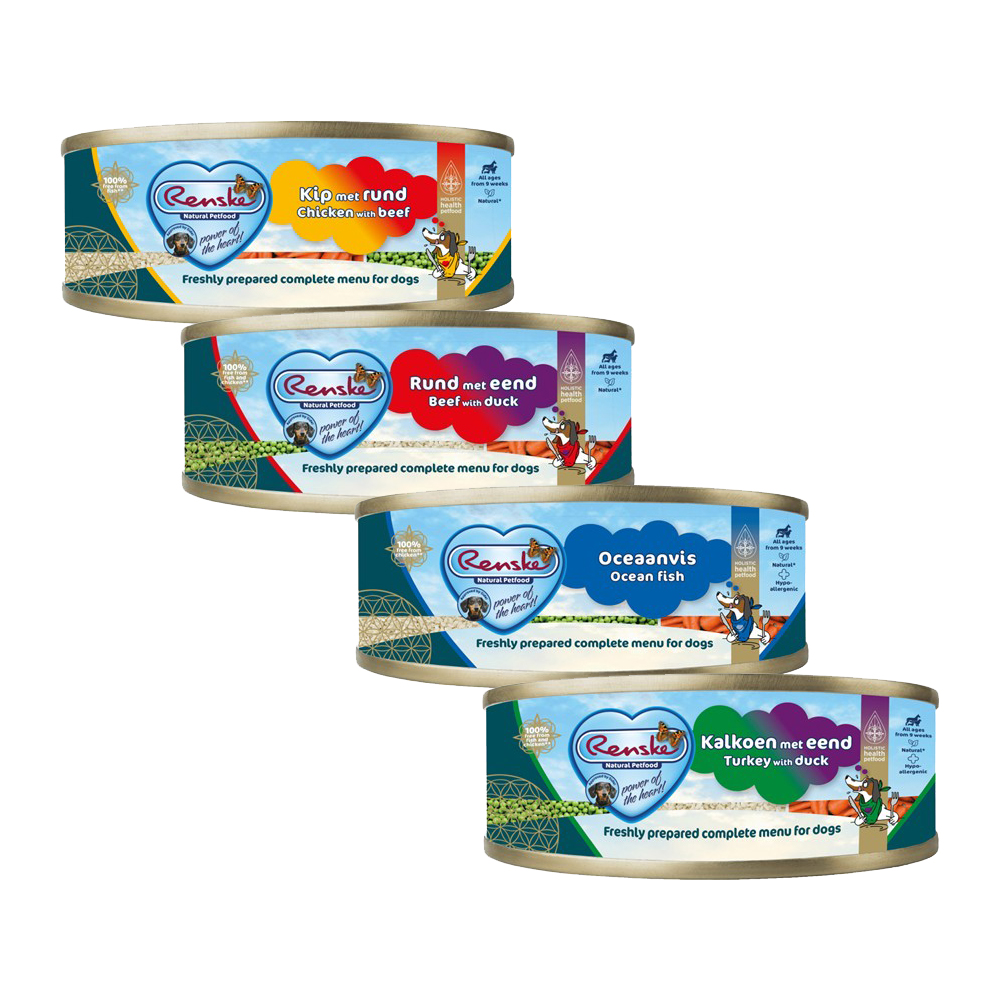 Renske Fresh Dog Food - Tin - Chicken with Beef - 24 x 95 g
