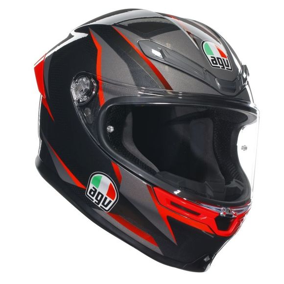 Casque intégral AGV K-6 S - SLASHCUT - Gris / RougeRef : AG1004