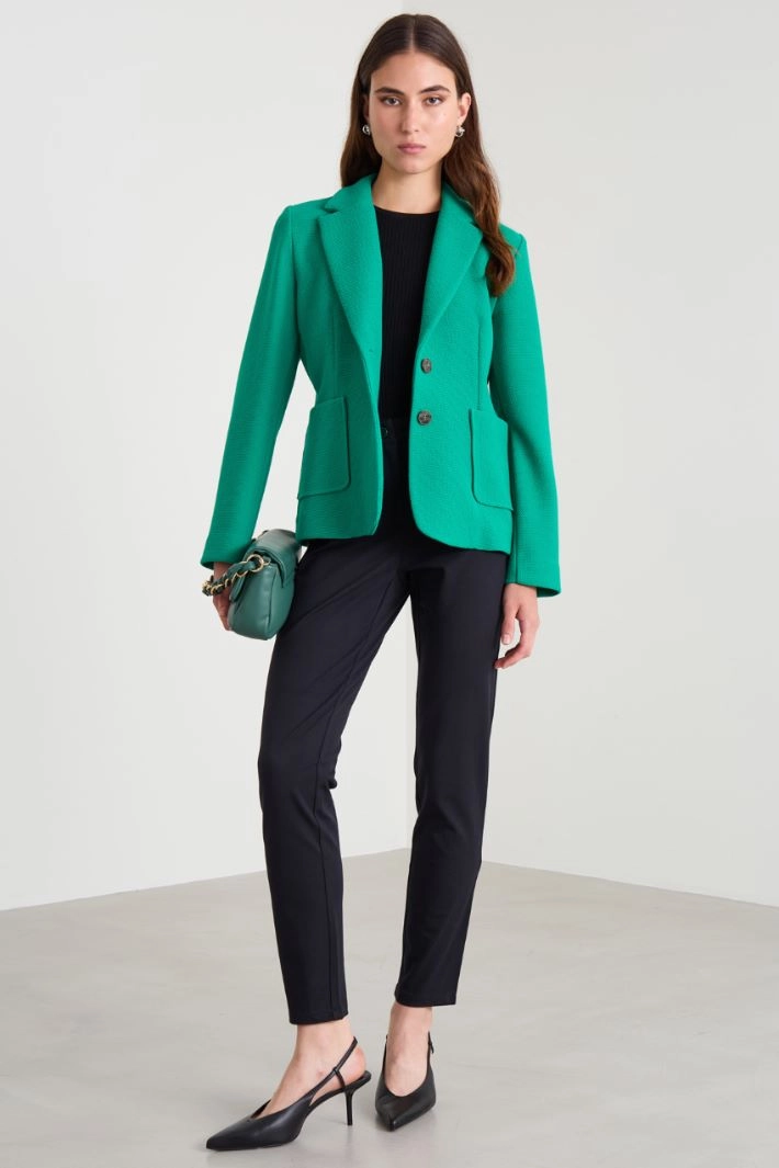 Basketweave blazer - LIGHT GREEN