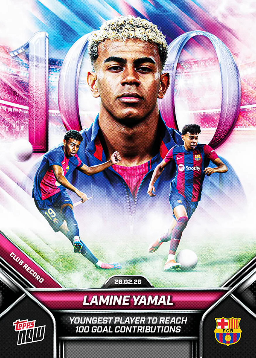 Lamine Yamal - 2026 FC Barcelona Topps NOW® - Card 5 - PR: 28,970