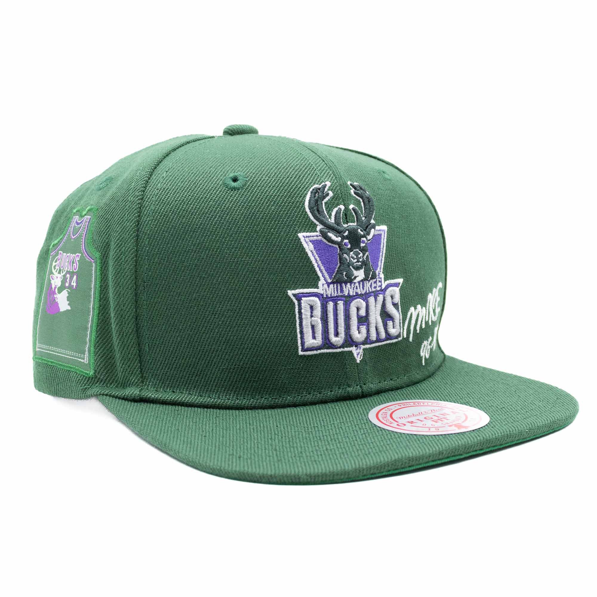 Milwaukee Bucks Jersey Love Mitchell & Ness Snapback NBA Cap Green
