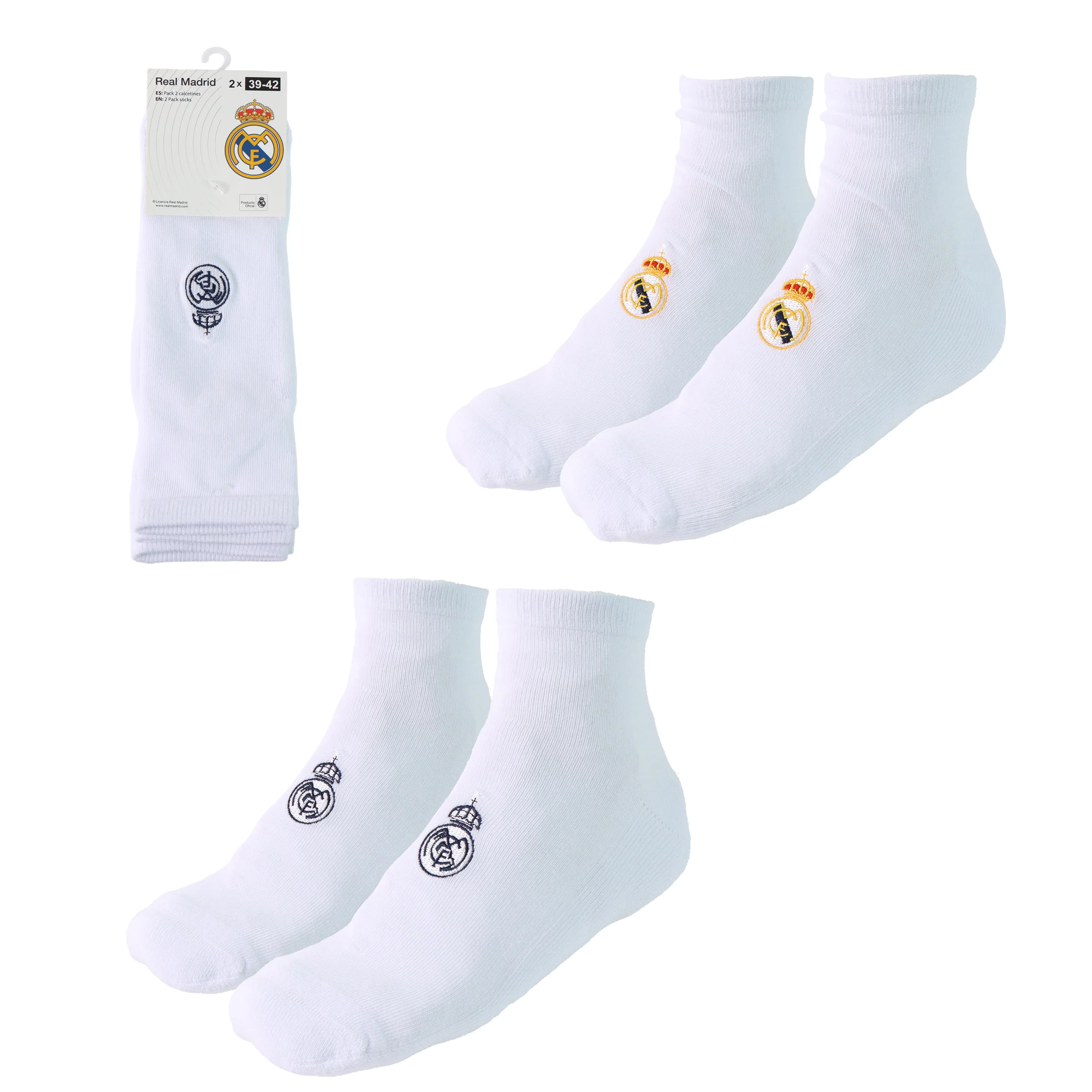 Pack of 2 Short White Socks