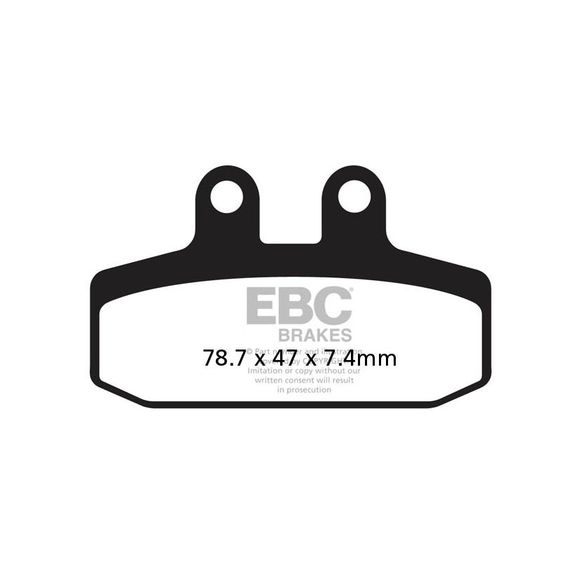 EBC Sinter Metal Sintered Brake Pads Front/Rear (model dependent)Ref: Fa256Hh / 17210182