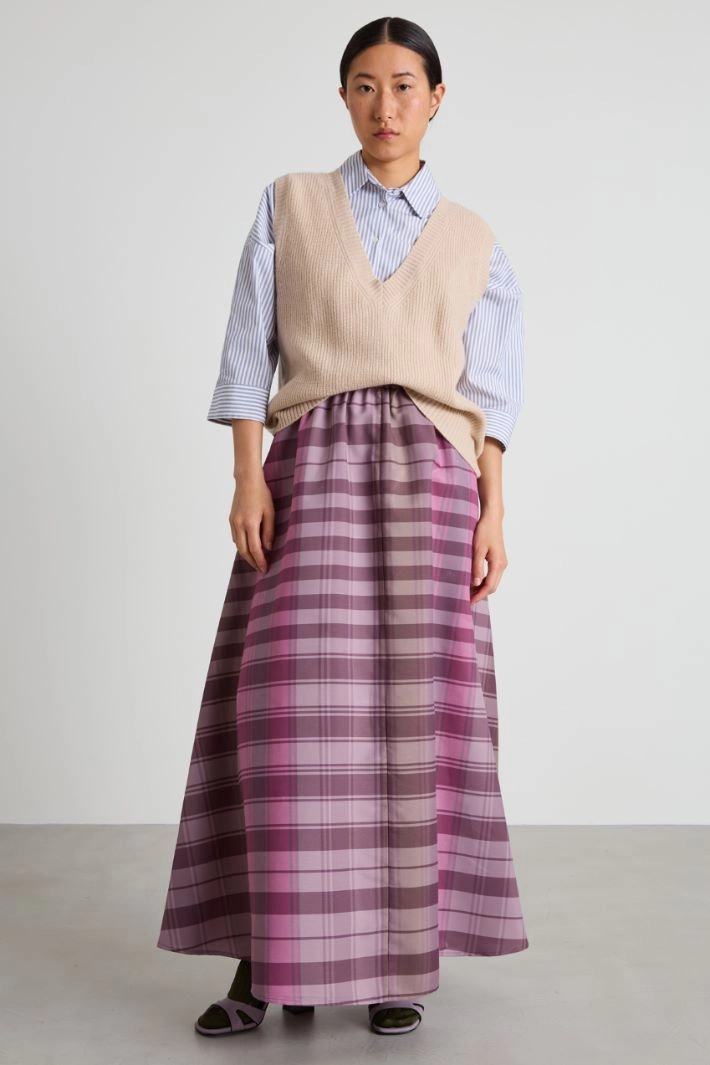 Taffeta maxi skirt - VIOLET