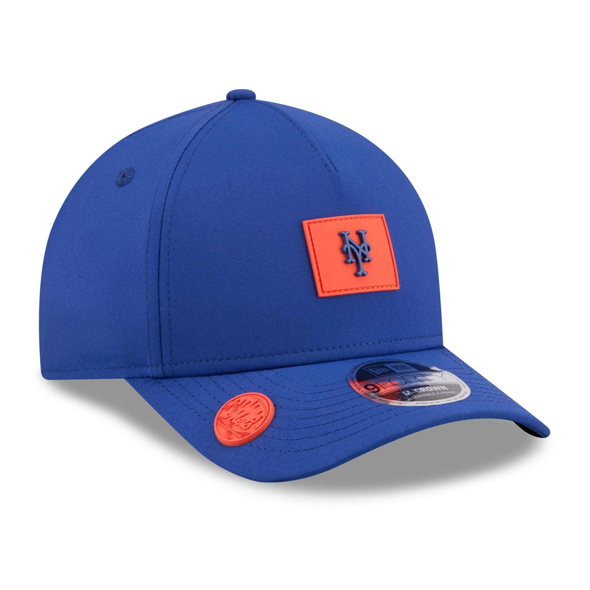 New York Mets 2026 MLB Clubhouse 9FORTY M-Crown A-Frame Snapback Cap