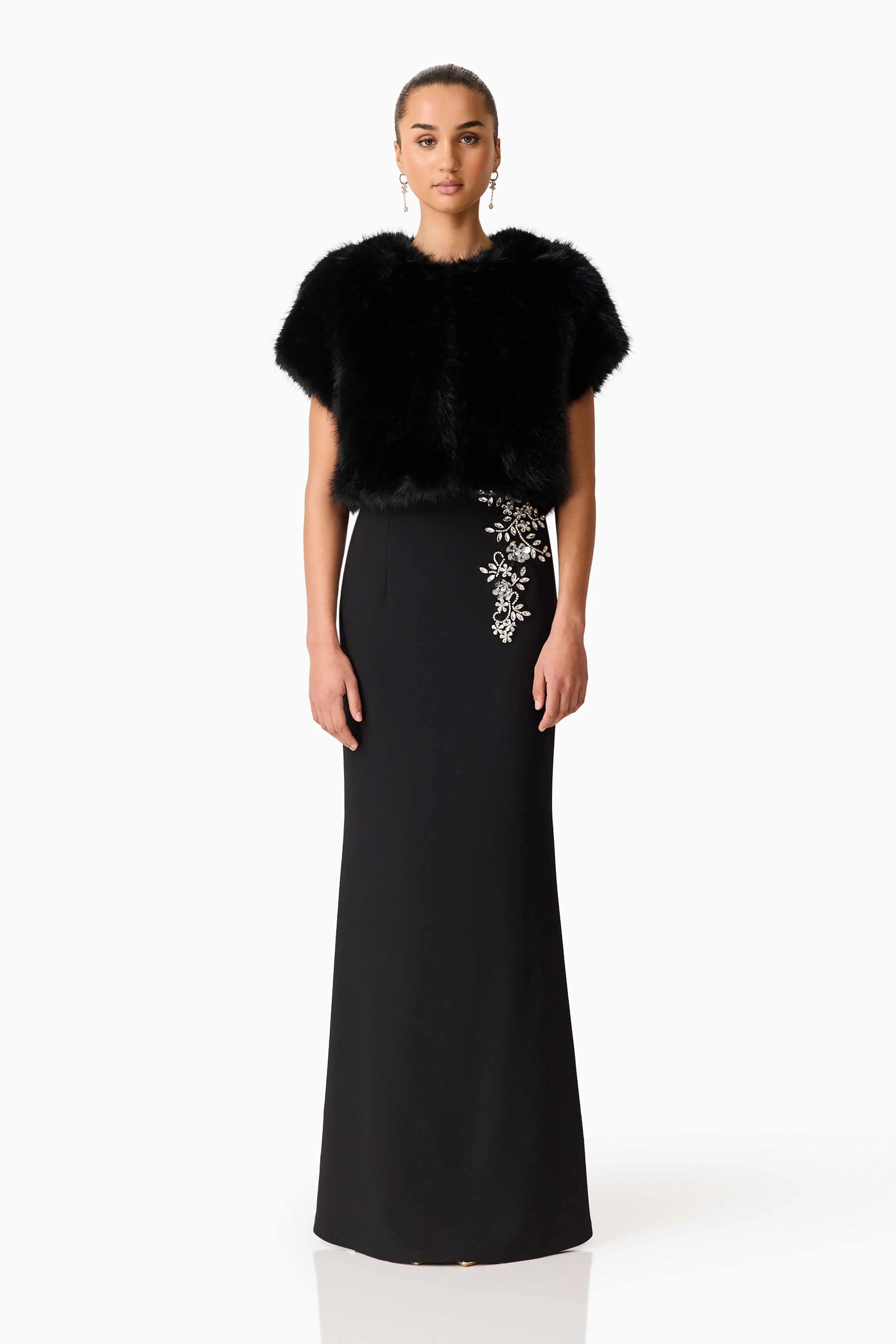 Lucyna Short Sleeve Bolero in Black