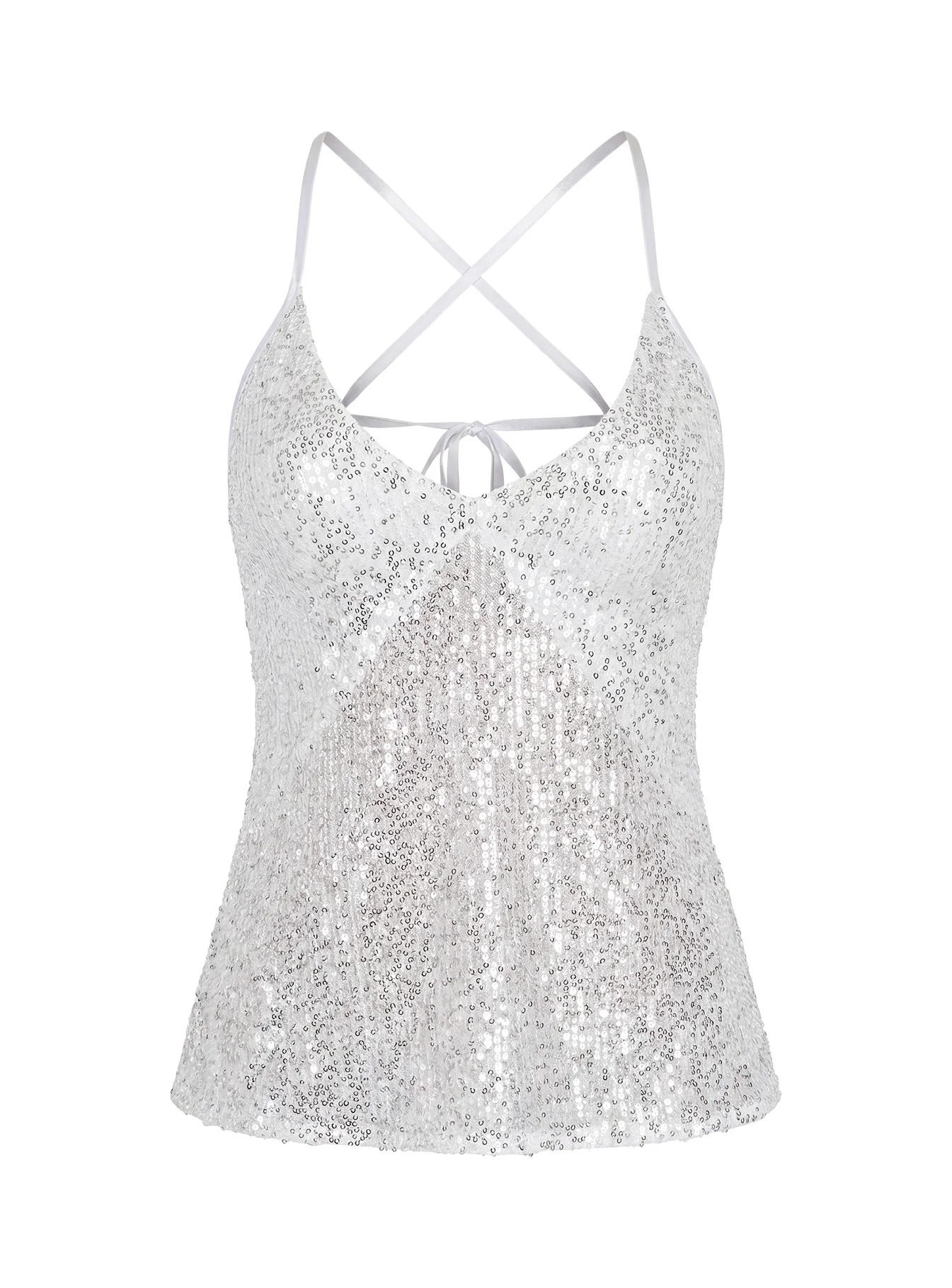 Opaline Sequin Cami Top Silver