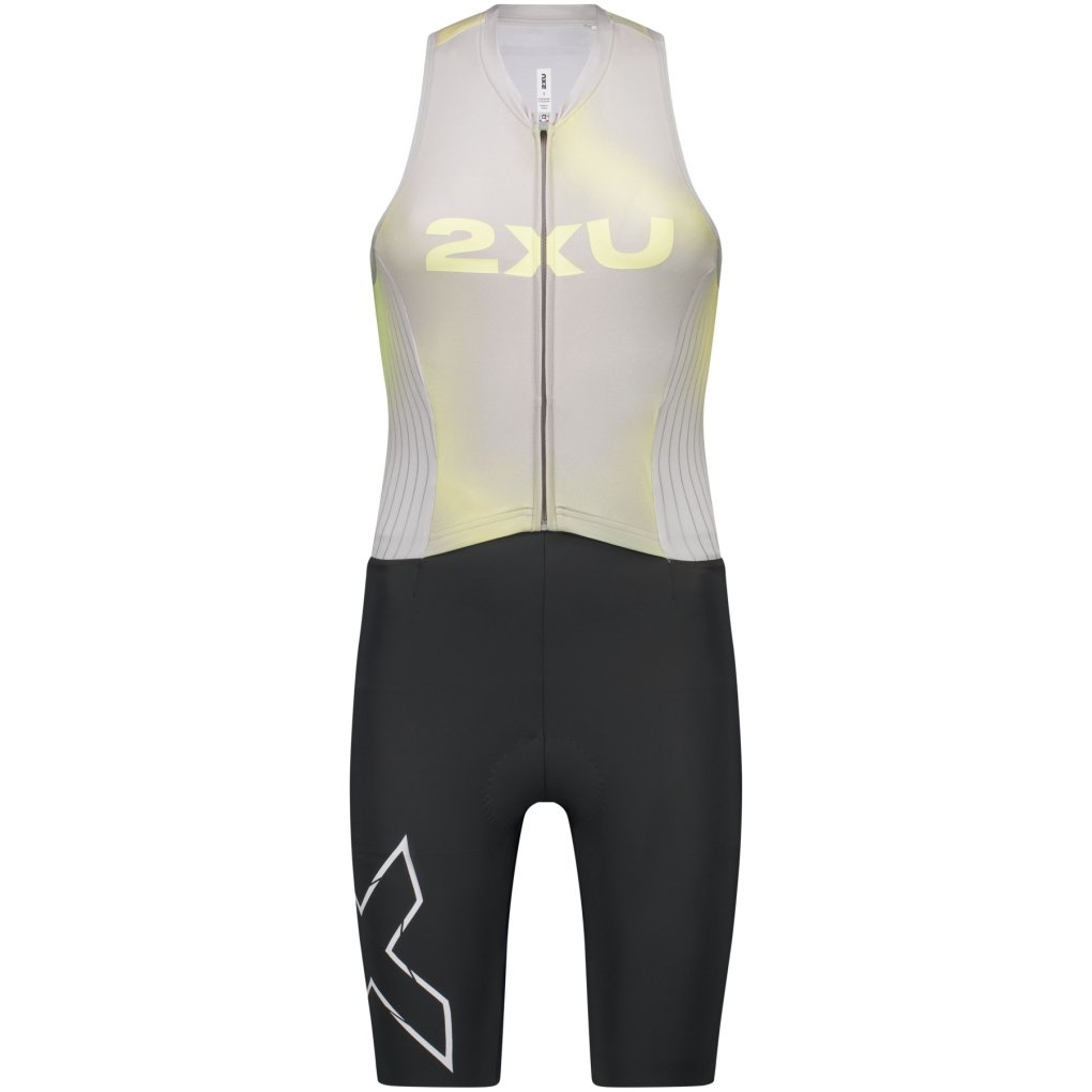 2XU Light Speed React Sleeveless Trisuit Women - lemon ice/jupiter