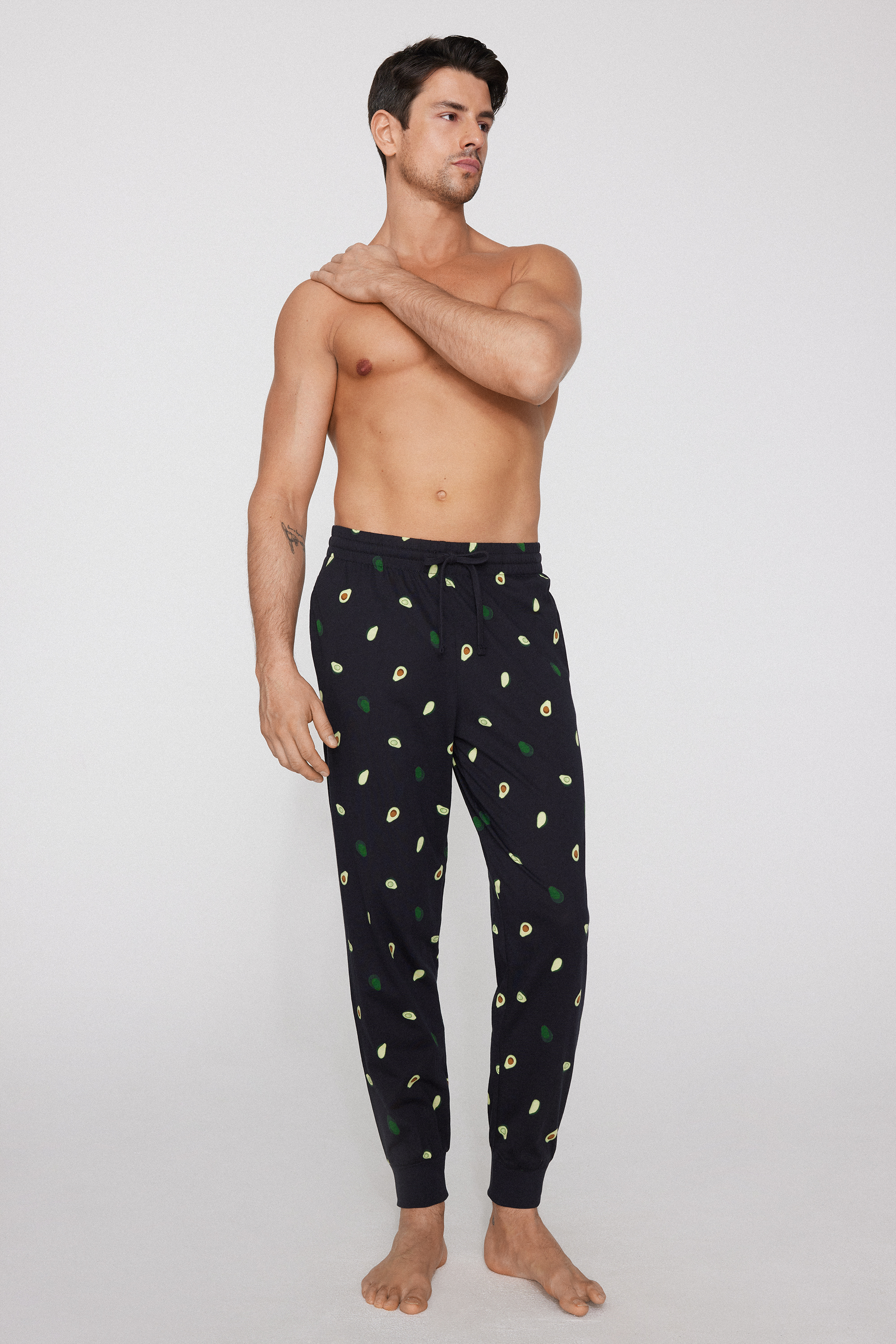 Long Cuffed Cotton Trousers